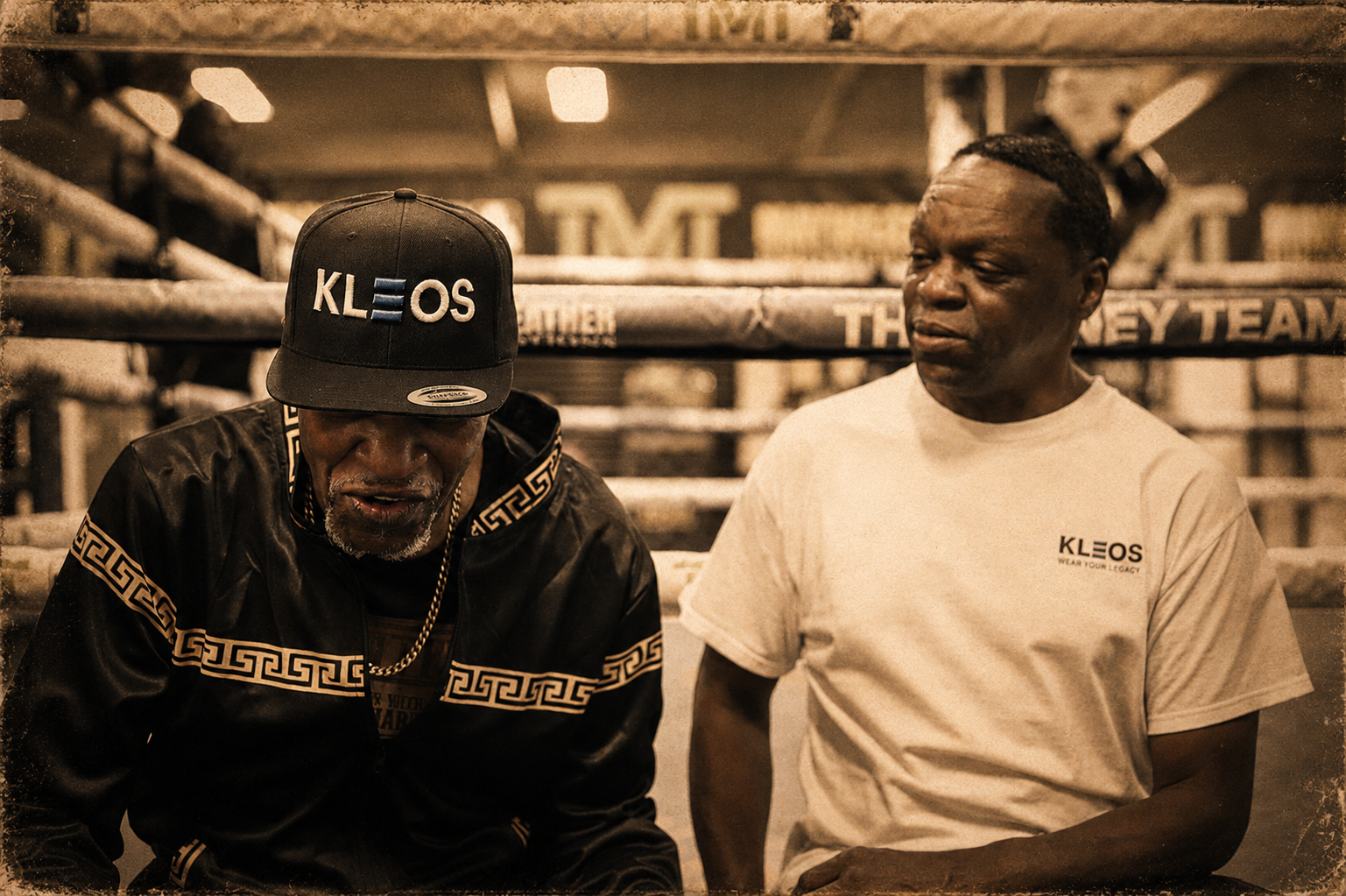 Kleos athletes in Mayweather boxing gym